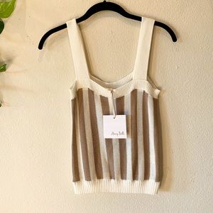 Honey Belle Khaki Knit Tank